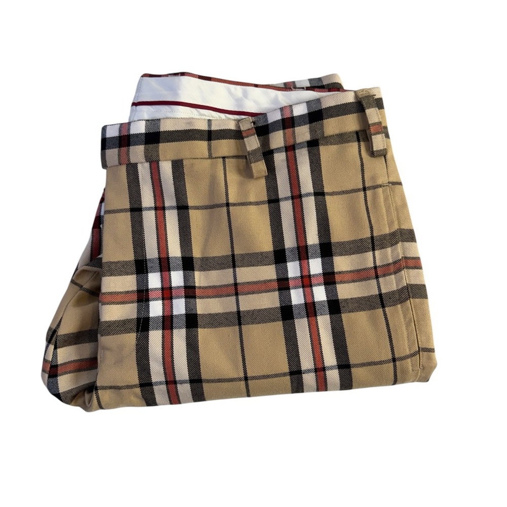William Murray Golf Tan Plaid Dress Pants
